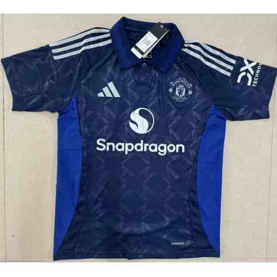 Men 2024 2025 Soccer Jersey Manchester United F.C. Away Blue